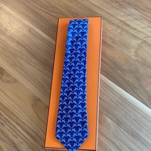 Hermes blue Patterned Men's Tie